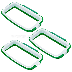 Plastic Trash Bag Holder Rack, Hanging Organizer Garbage Bag Holder, for Kitchen Cabinet Door, Storage Cupboard, Kitchen Towel Rails Rack, Rectangle, Lime Green & White, 220x120x32mm, Inner Diameter: 188x71mm(AJEW-WH0020-89)