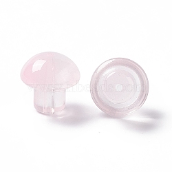 Transparent Glass Beads, Mushroom, Pearl Pink, 13.5x13.5mm, Hole: 1.6mm(X-GLAA-F117-08A)