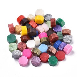 Sealing Wax Particles, for Retro Seal Stamp, Octagon, Mixed Color, 9mm, about 1500pcs/500g(DIY-E033-A24)