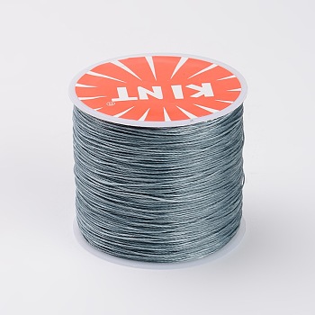 Round Waxed Polyester Cords, Gray, 0.6mm, about 76.55 yards(70m)/roll