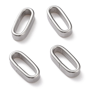 304 Stainless Steel Linking Rings, Oval, Stainless Steel Color, 15x6x3mm, Inner Diameter: 12x4mm