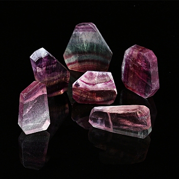 Natural Fluorite Sculpture Display Decorations, for Home Office Desk, Mixed Shapes, 5~10mm