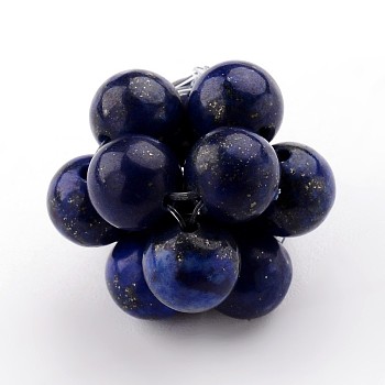 Natural Lapis Lazuli Woven Beads, Cluster Beads, 20mm, Hole: 3mm