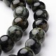 Chapelets de perles rondes en jaspe kambaba naturel(G-J346-29-6mm)-1