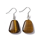 Natural Tiger Eye Trapezoid Dangle Earrings(EJEW-D188-02P-04)-1
