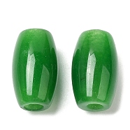 Natural Myanmar Jade/Burmese Jade European Beads, Large Hole Beads, Dyed, Oval, 20~25x14~15mm, Hole: 4~5mm(G-E418-64-01)
