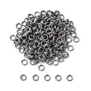 Iron Split Rings, Double Loops Jump Rings, Cadmium Free & Nickel Free, Gunmetal, Dimension: 4mm in diameter, 1.4mm thick, about 3.3mm inner diameter(JRBD4mm)