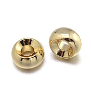 Rondelle Brass Spacer Beads, Lead Free & Nickel Free & Cadmium Free, Real 18K Gold Plated, 5x3mm, Hole: 2mm(KK-F0317-09G-NR)
