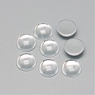 Transparent Acrylic Cabochons, Half Round/Dome, Back Plated, Clear, 25x8mm(GACR-Q014-25mm-02)