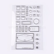 Silicone Stamps, for DIY Scrapbooking, Photo Album Decorative, Cards Making, Clear, 7~38x8~63mm(DIY-L010-Y01)