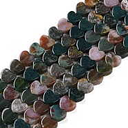 Natural Indian Agate Beads Strands, Heart, 6x6x3mm, Hole: 1mm, about 69~71pcs/strand, 14.57''~14.96''(37~38cm)(G-M403-A11-02)