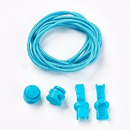 DIY Elastic Lock Shoelace, Deep Sky Blue, 3mm, 1m/strand(AJEW-WH0057-05Q)