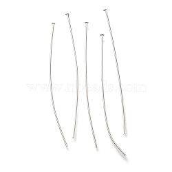 Brass Flat Head Pins, Lead Free & Cadmium Free, 925 Sterling Silver Plated, 50x0.6mm, Head: 1.5mm(KK-H502-01I-S)