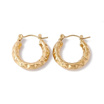 Ion Plating(IP) 304 Stainless Steel Chunky Hoop Earrings for Women, Golden, 20x20x4mm, Pin: 0.7mm