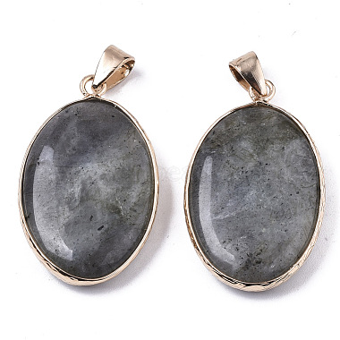 Pendentifs de labradorite naturelle(G-N326-31D)-2