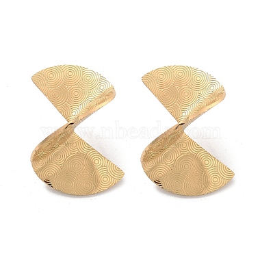 placage ionique (ip) 304 boucles d'oreilles en acier inoxydable(EJEW-K281-14G)-2