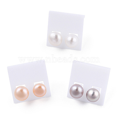 Natural Pearl Stud Earrings(PEAR-N020-10A)-2