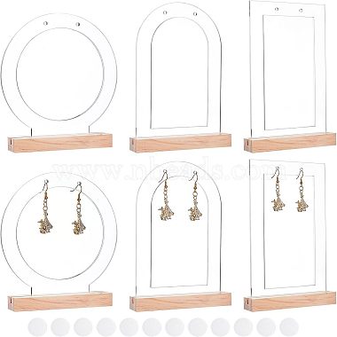 Mixed Color Wood Earring Displays