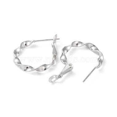 Rhodium Plated 925 Sterling Silver Leverback Earrings(EJEW-K258-20P)-2