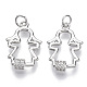 Brass Micro Pave Clear Cubic Zirconia Pendants(KK-N227-25P-NF)-1