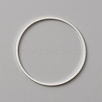 Brass Linking Rings, Round Ring, Silver, 25x0.5mm, Inner Diameter: 23mm(KK-WH0047-59E-S)