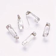 Iron Brooch Findings, Back Bar Pins, Nickel Free, Platinum, 5x20x5mm(IFIN-E035Y-N-NF)