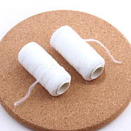 Elastic Thread, For Handmade DIY Bowknot/jewelry/Mesh Flower Edge, White, 0.1mm, about 5m/roll(EW-WH0005-01)