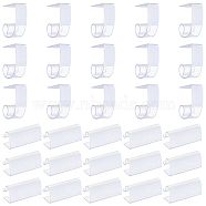 30Pcs 2 Styles Table Cover Tablecloth Clips, Table Skirting Clips, with Hook and Loop at The Back Side, Clear, 15pcs/style(AJEW-NB0002-33)