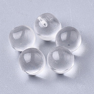 Resin Beads, No Hole/Undrilled, Round, Clear, 5.5~6mm(X-RESI-T024-29G)