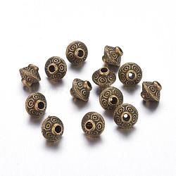 Tibetan Style Alloy Spacer Beads, Cadmium Free & Nickel Free & Lead Free, Antique Bronze, 5.4x6.3mm, Hole: 1mm(MLF1152Y-NF)