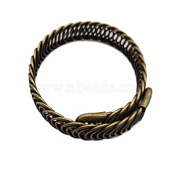 Personalized Iron Snake Shaped Exaggerated Spring Cuff Bangles for Men Women(WC0580)