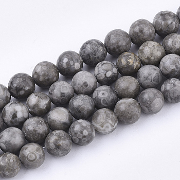 Natural Maifanite/Maifan Stone Beads Strands, Round, Dyed, 8~8.5mm, Hole: 1mm, about 47pcs/strand, 15.5 inch