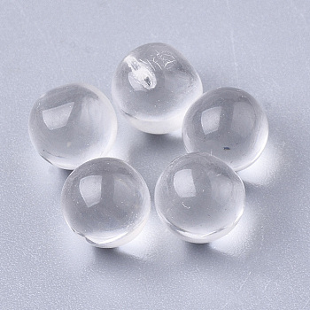 Resin Beads, No Hole/Undrilled, Round, Clear, 5.5~6mm
