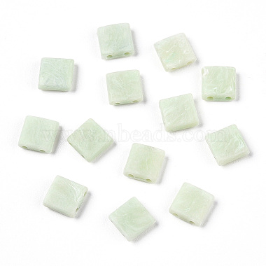 Honeydew Square Acrylic Slide Charms