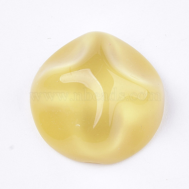12mm Gold Half Round Resin Cabochons