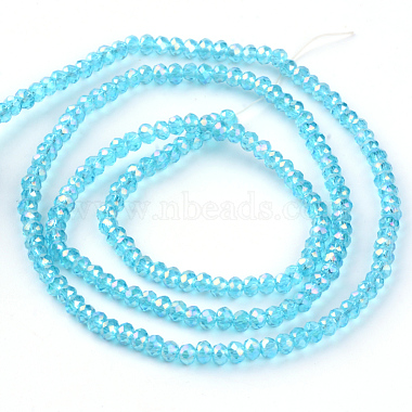 Chapelets de perles en verre galvanoplastique(X-EGLA-R048-2mm-08)-2
