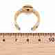Hollow Cross 304 Stainless Steel Cuff Ring Components(SA-CBA098D-02G-A)-3