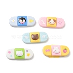 Cartoon Animal Theme Opaque Resin Cabochons, Band-aid, Mixed Color, 32x12.5x6.5mm(RE-E002-03)