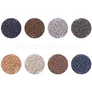 Grade A Round Glass Seed Beads, Iris Round Beads, Mixed Color, 2x1.5mm, Hole: 0.5mm(SEED-PH0011-01)