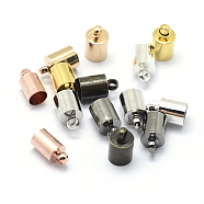 Brass Cord Ends, End Caps, Mixed Color, 10x6mm, Hole: 2mm, Inner Diameter: 5.5mm(KK-D219-11x6-M)