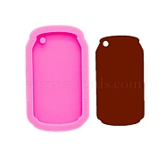Pop Can Shape Pendant Silicone Molds, Resin Casting Molds, for UV Resin & Epoxy Resin Jewelry Making, Hot Pink, 73x41.5x9mm, Hole: 4mm, Inner Diameter: 65x33mm(DIY-M034-21)