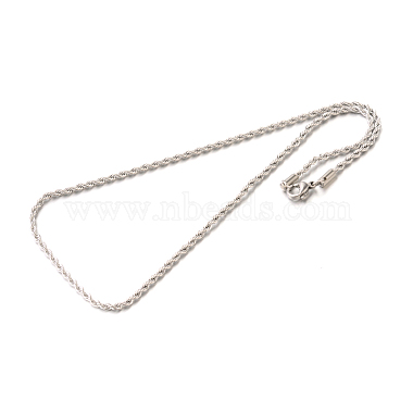 304 Stainless Steel Rope Chain Necklaces(NJEW-J032-20P)-2
