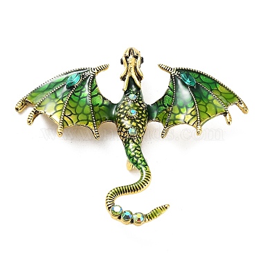 Green Dragon Alloy+Enamel Enamel Pins