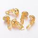 Golden Brass Clip-on Earring Findings For Non-Pierced Ears Jewelry(X-KK-E026-G)-1
