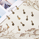 4 Sets 12 Constellations Flat Round Alloy Pendants Decoration(HJEW-FH0001-37)-5