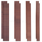 32Pcs 4 Styles Black Walnut Wood Craft Sticks, Column, Coconut Brown, 150x2.7~5.8mm, 8pcs/style(WOOD-OC0004-06D)