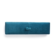Velvet Necklace Boxes, Necklace/Long Chain Storage Boxes, Rectangle, for Wedding Ceremony, Anniversary's Day, Dark Turquoise, 22.5x6x3.2cm(OBOX-D007-03)