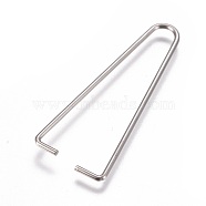 304 Stainless Steel Ice Pick Pinch Bails, Clips for Beads, Stainless Steel Color, 42x17x1.2mm, Pin: 1.2mm(STAS-K189-A01-L)