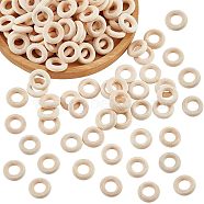 Unfinished Wooden Discs, Wood Cutout Circles Chips, for Arts & Crafts Projects, Flat Round, BurlyWood, 2x0.5cm, 100pcs/bag(WOOD-WH0030-11)