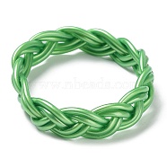 Plastic Cord Braided Stretch Bracelets, Dark Sea Green, Inner Diameter: 2-1/2 inch(6.5cm)(BJEW-R313-01E)